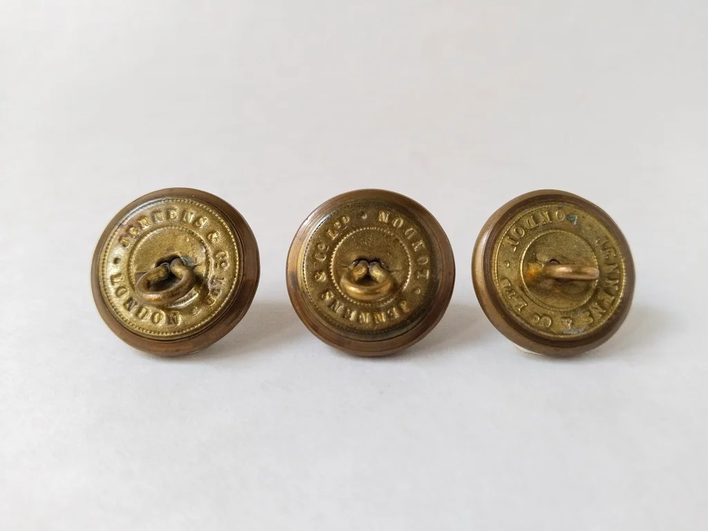3 WWI Royal Marines Light Infantry Uniform Bronze Buttons 3