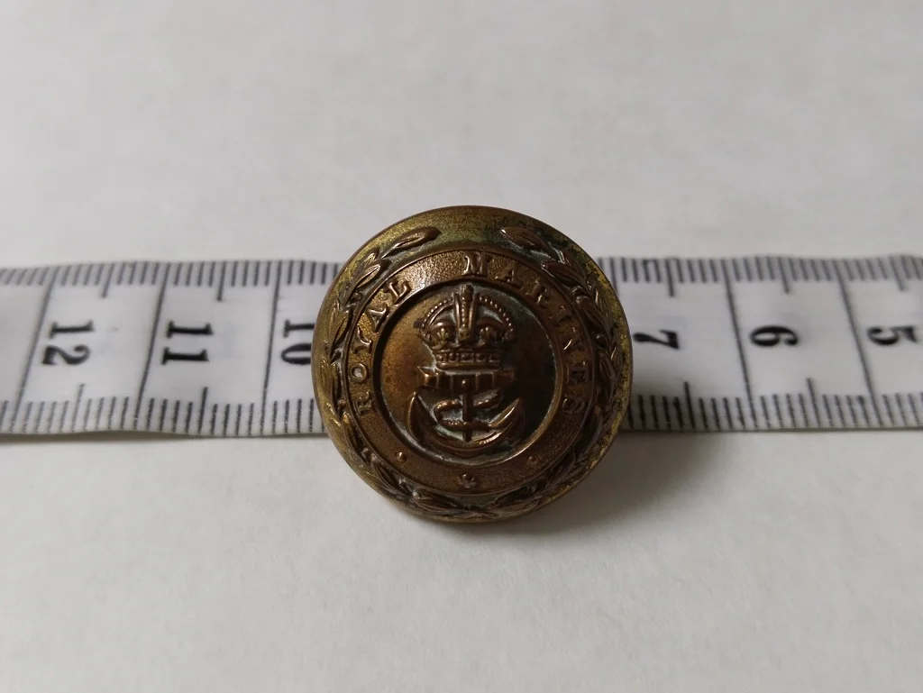 3 WWI Royal Marines Light Infantry Uniform Bronze Buttons 4