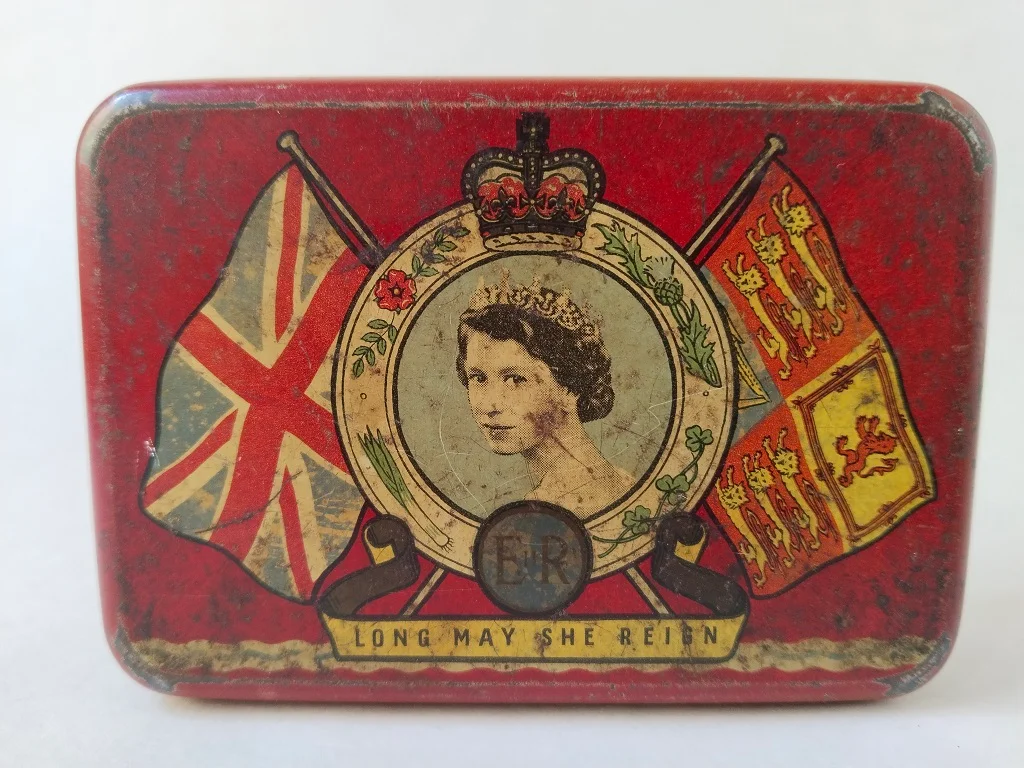 Alte Blechdose Krönung Von Königin Elizabeth II Vintage 1953 Memorabilia