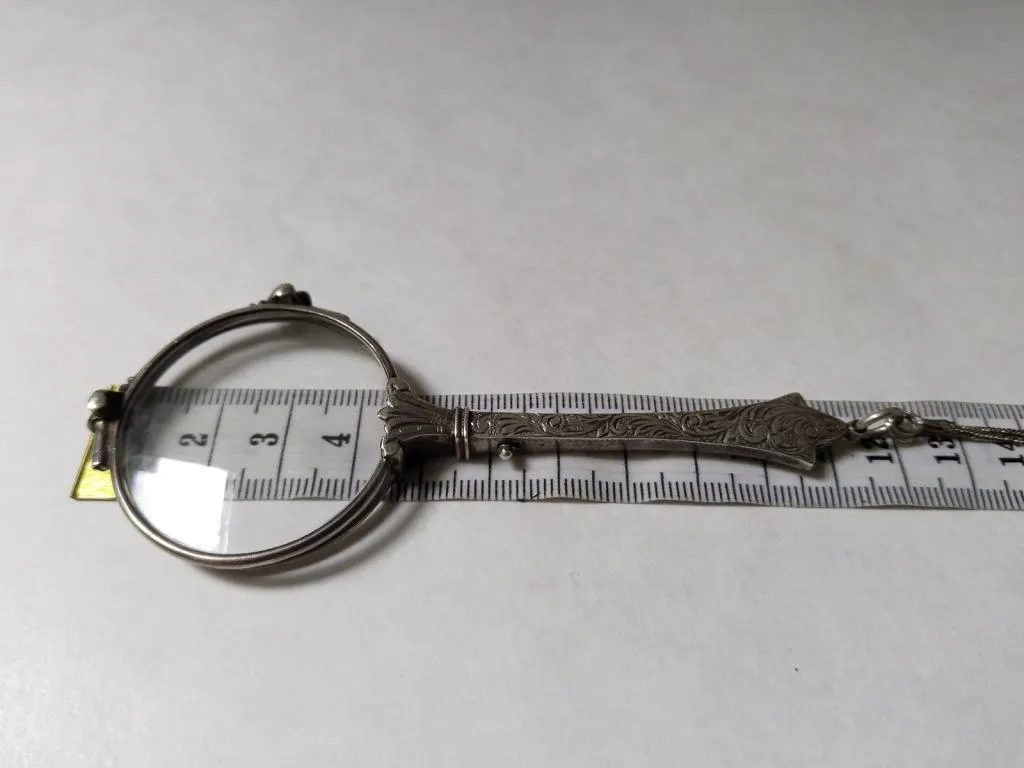 Antike Silber Lorgnette Brille 1900s Wiener Luxus 14