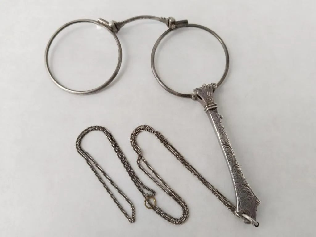 Antike Silber Lorgnette Brille 1900s Wiener Luxus 3