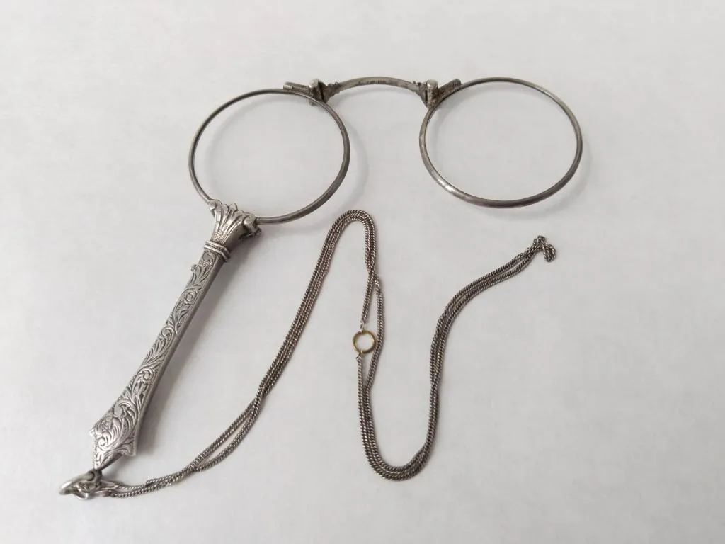 Antike Silber Lorgnette Brille 1900s Wiener Luxus 4