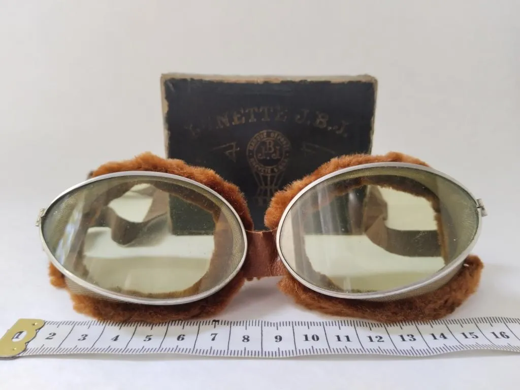 Antique Early 1900s JBJ Lunettes Goggles For Automobilists 17