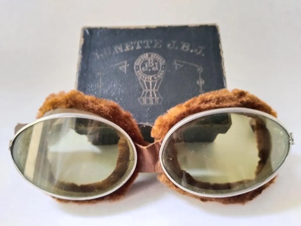 Antique Early 1900s JBJ Lunettes Goggles For Automobilists 8