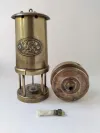 Antique Welsh Miners Lamp CYMRU Original Old Miner's Brass 7