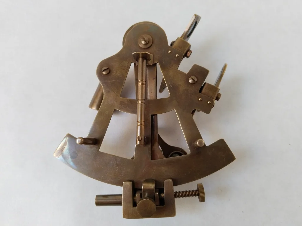 Brass Navigation Sextant Nautical Instrument Sailing Tool 15