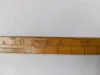 French Folding Meter Ruler wood and brass Carpenter's 1