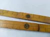 French Folding Meter Ruler wood and brass Carpenter's 3