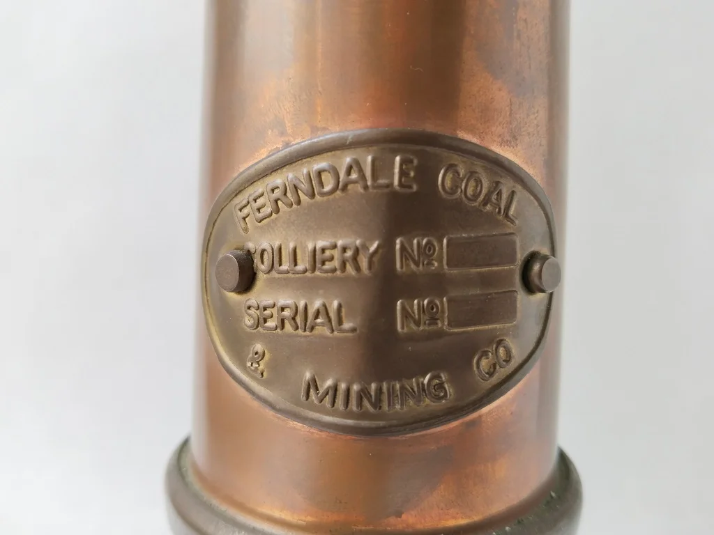 Grubenlampe von Ferndale Coal&Mining Co Vintage Öl 1