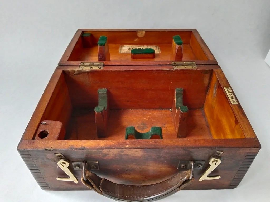 Messing Theodolit Stanley London Mit Mahagoni Box Antik 28