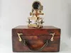 Old Brass Theodolite Stanley London Mahogany Cased Antique 6