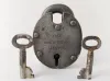Old Yale Padlock With Two Keys Antique Circa