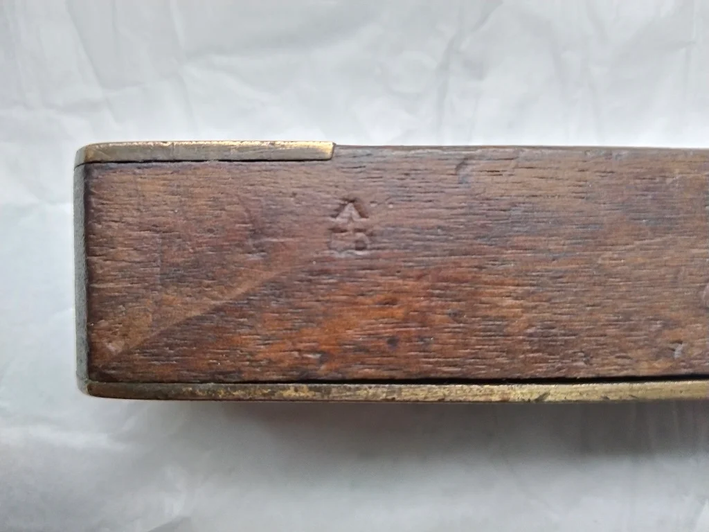 Spirit Level I&D Smallwood Brass and Wood Military Marked 5