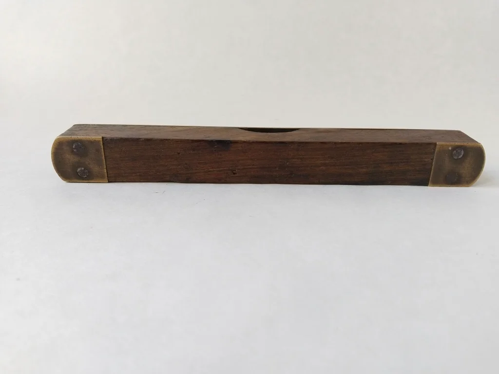 Spirit Level I&D Smallwood Brass and Wood Military Marked 7