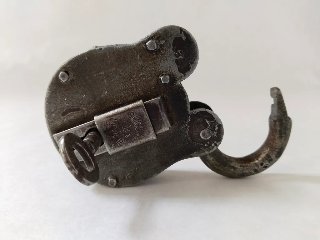 Vintage Handcrafted Lock Old Iron Padlock Original 2