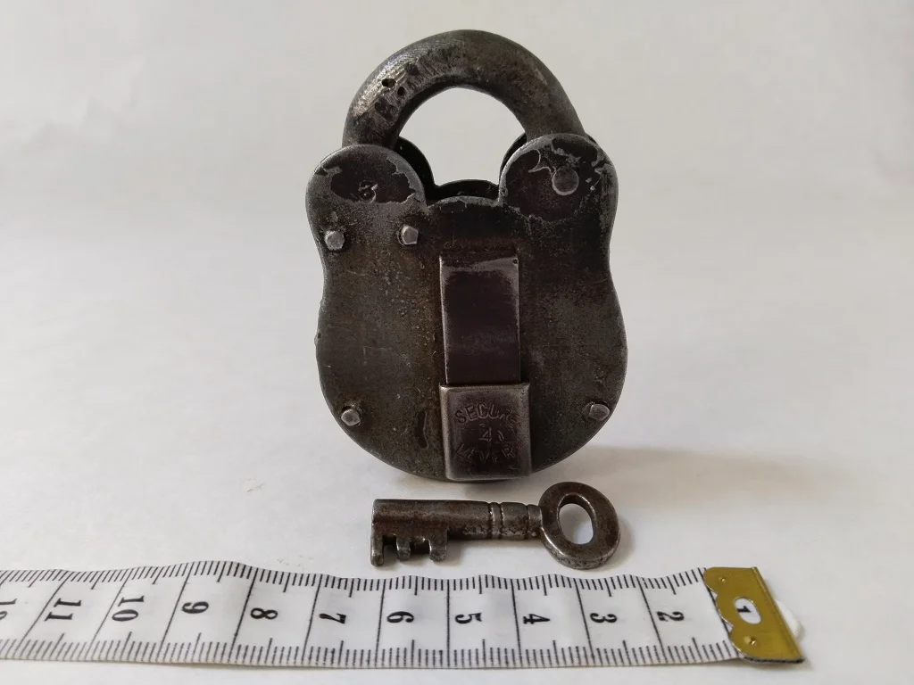 Vintage Handcrafted Lock Old Iron Padlock Original 7