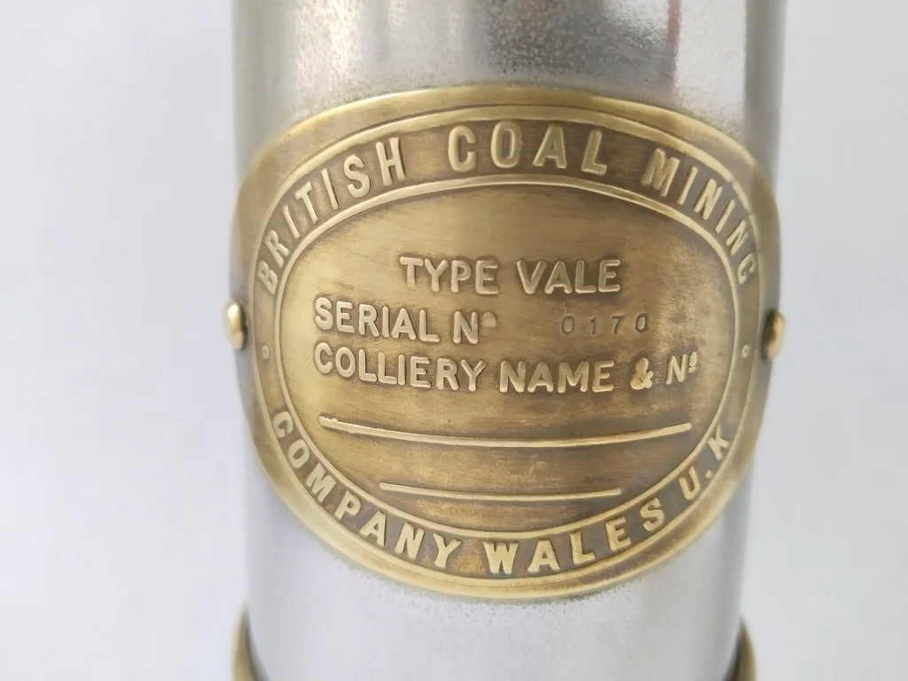 Vintage Oil Lamp British Coal Miners Company Wales Paraffin 1