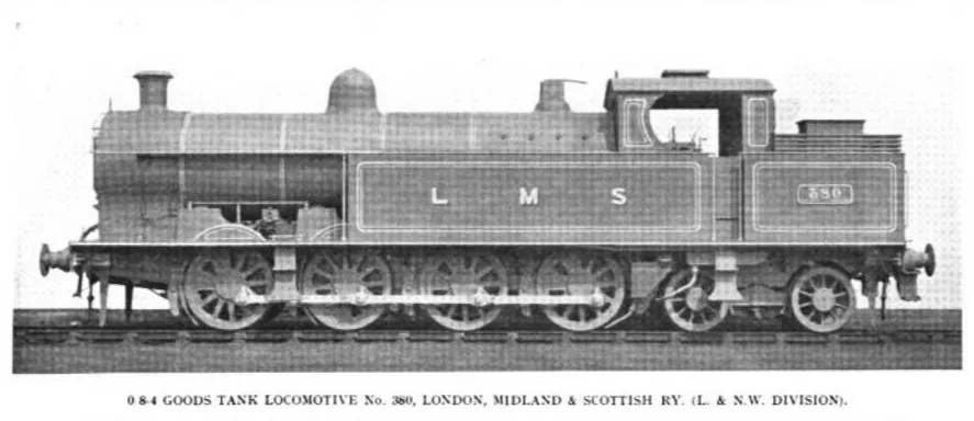 0-8-4 goods tank locomotive No. 360. London Midland & Scottish Railway, (L. & N. W. Division), 1923