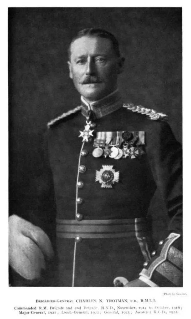 Brigadier-General Charles N. Trotman, a key commander in the Royal Marine Brigade during the Gallipoli Campaign.