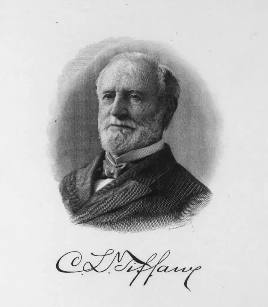 Charles L. Tiffany im Alter von 81 Jahren; nach einer Fotografie von Pach aus New York, aufgenommen am 3. März 1893.