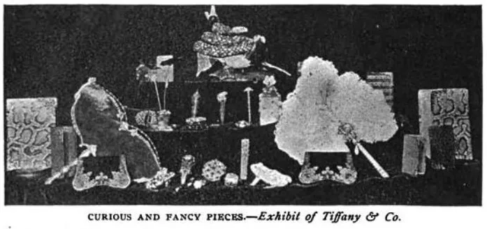 Kuriose und kunstvolle Stücke. Ausstellung von Tiffany & Co. auf der Weltausstellung von 1893, USA