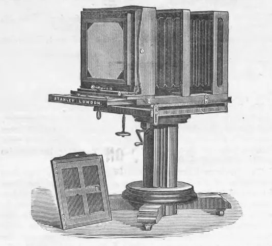 Stanleys massive Studiokamera – ein präzises Werkzeug für frühe Fotografen.