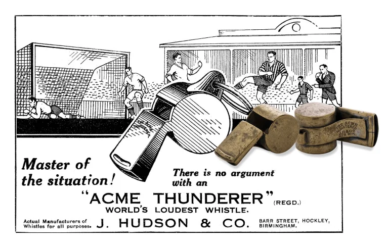 The Acme Thunderer quickly became the standard referee whistle for football and other sports.