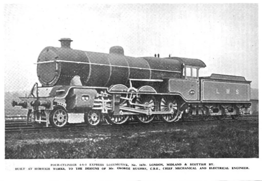 The 4-6-0 express locomotive No. 1670, built at Horwich Works under the direction of Chief Engineer George Hughes.