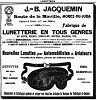 J B Jacquemin Goooles Ad At Bulletin 1928 Small