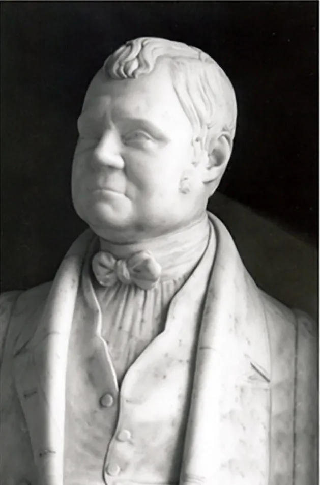 Marble bust of James Dixon, founder of James Dixon & Sons, whose legacy transformed Sheffield's silver industry.