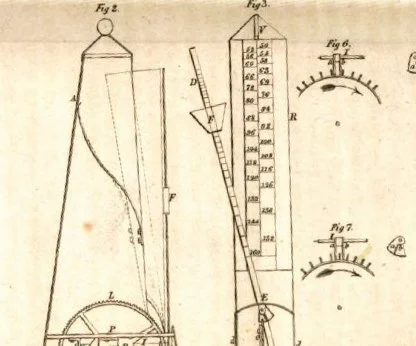 Sketch of the 1815 Maelzel metronome patent, showcasing the innovative clockwork-driven pendulum design that revolutionized musical tempo control.