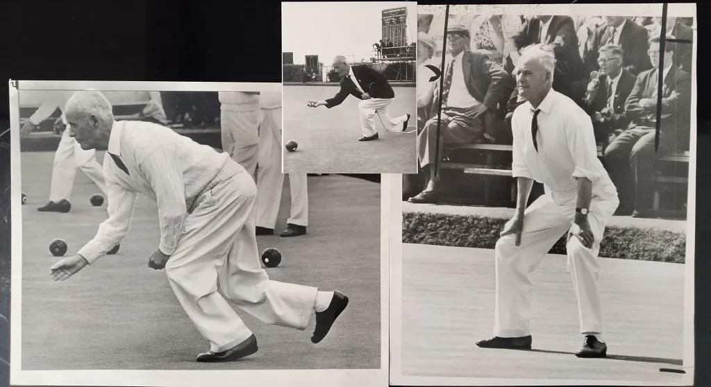 Three historical photographs of Percy Baker, with the two larger ones from The Daily Telegraph and the smaller one from the Sunday Telegraph.