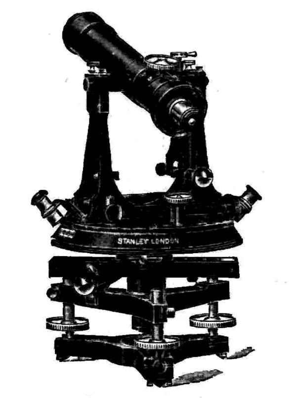 Stanley’s Railway Theodolite, an essential instrument for railway construction and alignment.