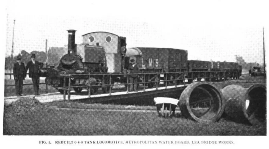 Rebuild 0-4-0 tank locomotive, Metropolitan Water Board, rebuild by Lea Bridge Works for L.M.S., 1923