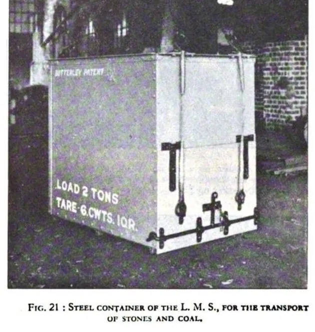 Steel container of the L.M.S. for the transport of stones and coal.