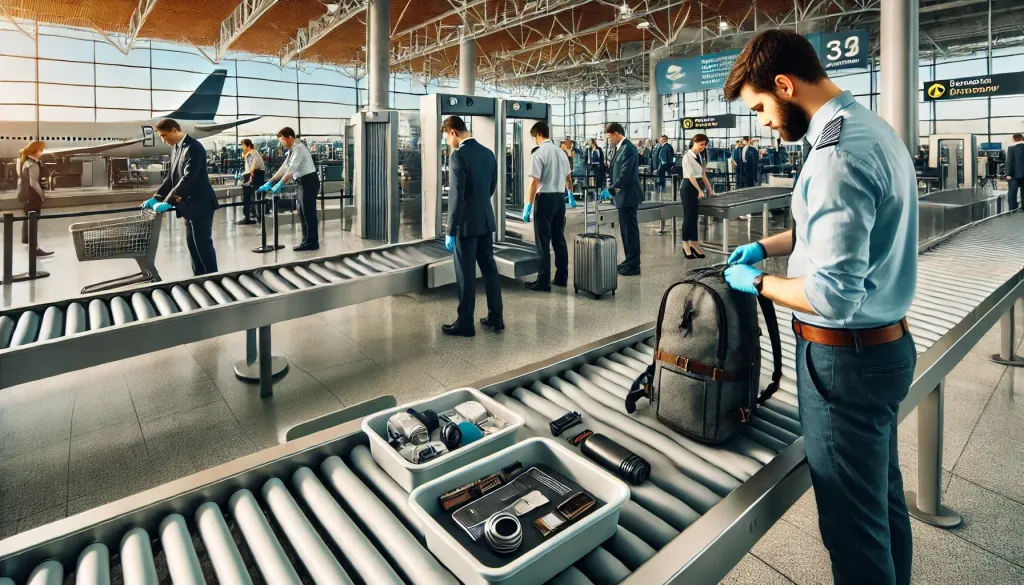 Die Rückreise durch die Sicherheitskontrollen am Flughafen. Erwarten Sie Neugier von den Sicherheitsbeamten, wenn Ihr Rucksack mit vielen kleinen Schätzen gefüllt ist.