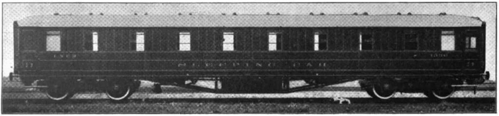 The exterior of the third-class sleeping car introduced by LNER, designed for affordable overnight travel.