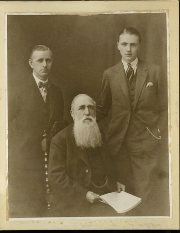 Three generations of Hudsons (left to right): Clifford Hudson, Joseph Hudson, and Leon Hudson. Joseph Hudson, the founding father of ACME Whistles, established a legacy carried on by his son Clifford and grandson Leon, who together led the company for an incredible 112 years.