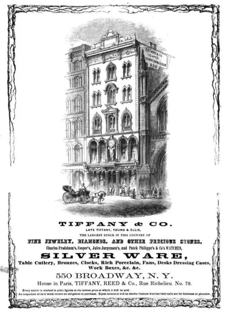 Tiffany & Co., 550 Broadway, New York, 1856