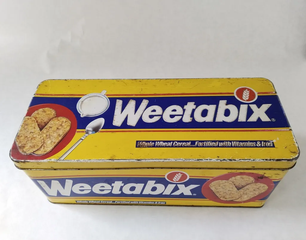 The story of the iconic yellow-blue Weetabix tin box - Stable MARK